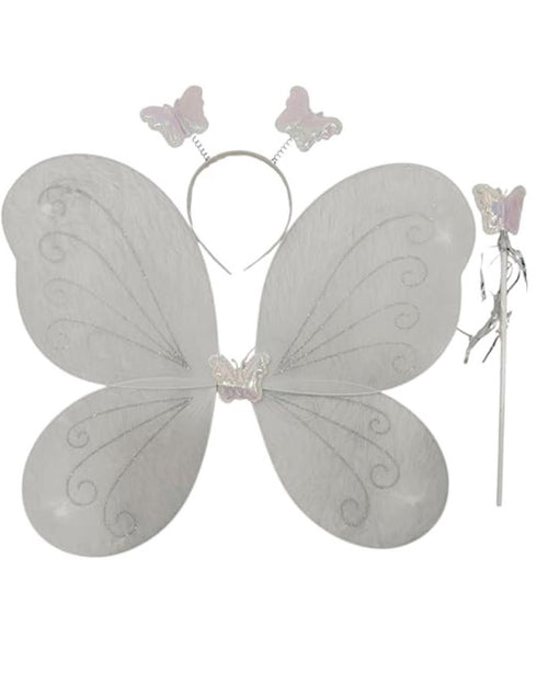 BookMyCostume Fairy Angel Girls with White Wings Girls for Kids Fancy Dress Costume